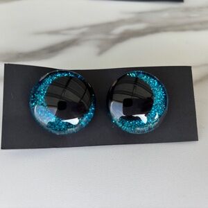 Homemade hand painted 35mm safety eyes BLUE